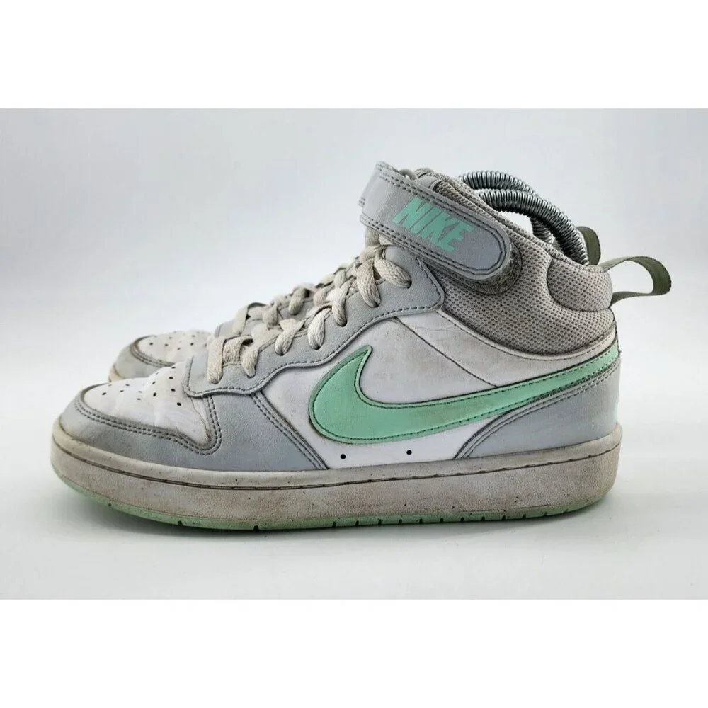 Nike Court Borough Mid 2 Shoes 'Pure Platinum Mint Foam’ CD7782-011 Youth 5.5Y